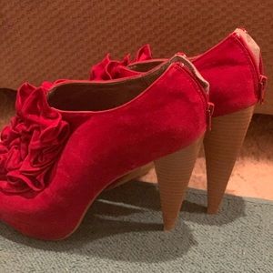 Red Ruffle Heels